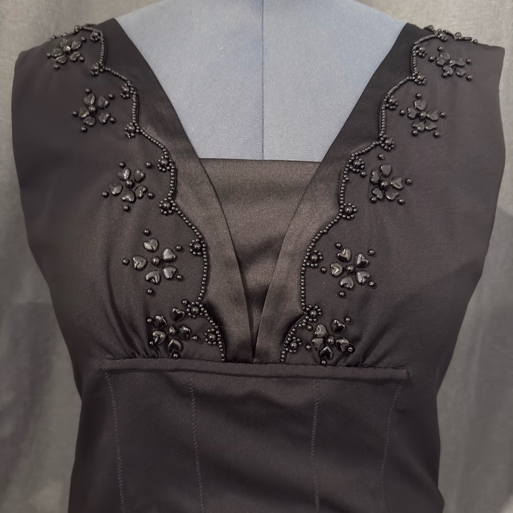 Anna Molinari Black Embellished Dress